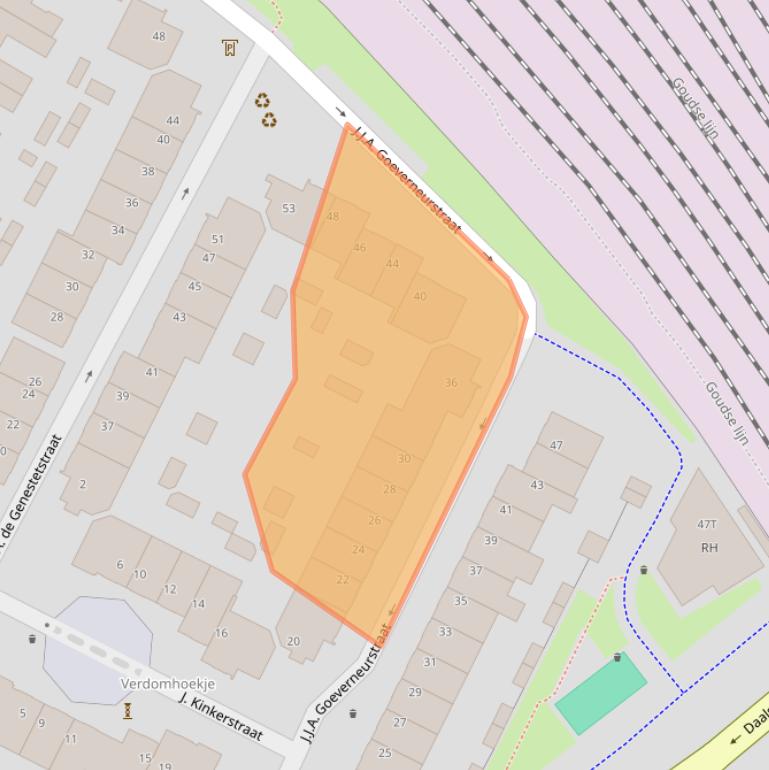 Kaart van postcodegebied 3532XZ.