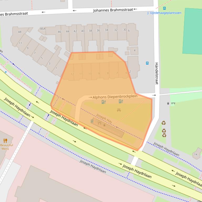 Kaart van postcodegebied 3533AA.