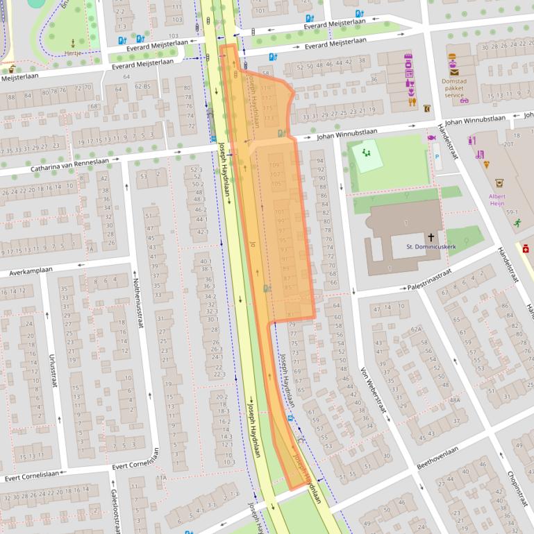 Kaart van postcodegebied 3533AD.