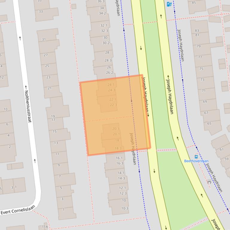 Kaart van postcodegebied 3533AG.
