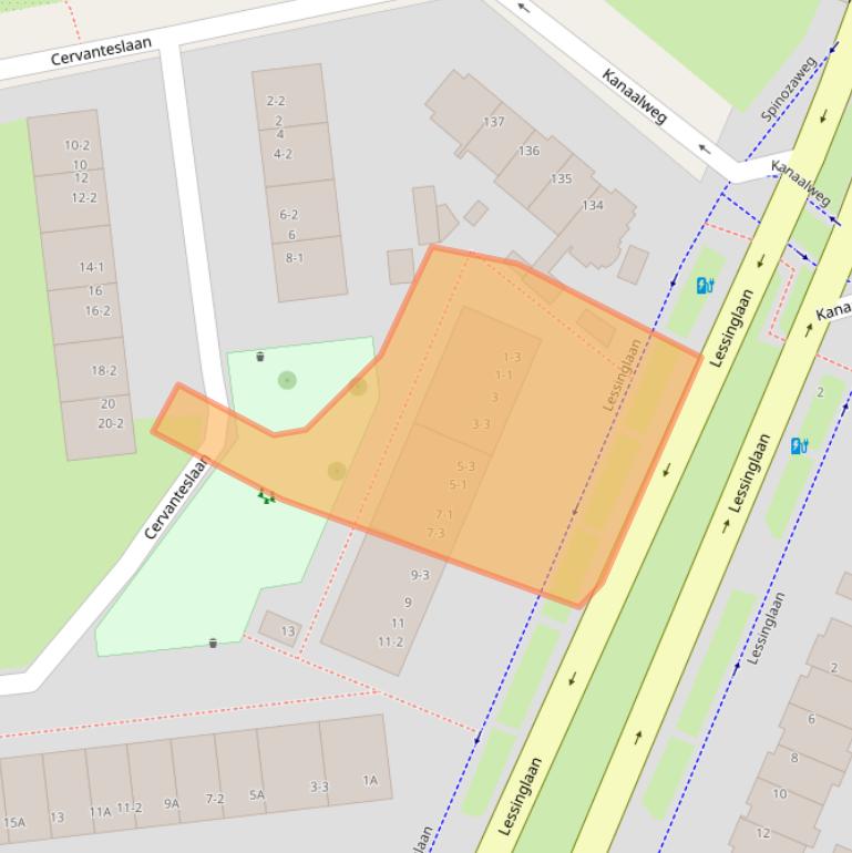 Kaart van postcodegebied 3533AM.