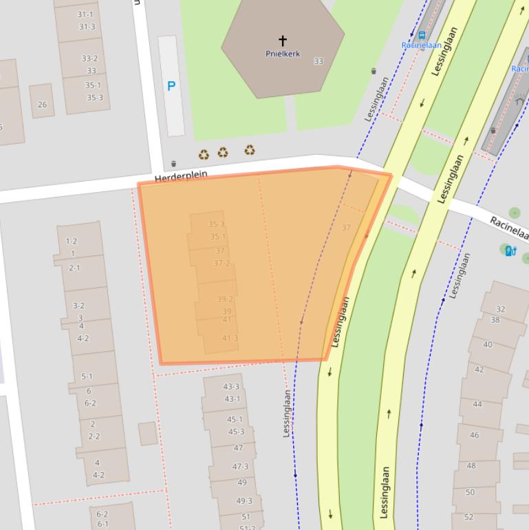 Kaart van postcodegebied 3533AP.