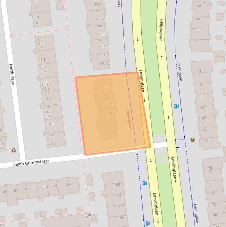 Kaart van postcodegebied 3533AS.