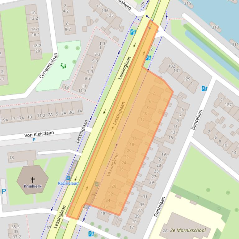 Kaart van postcodegebied 3533AW.