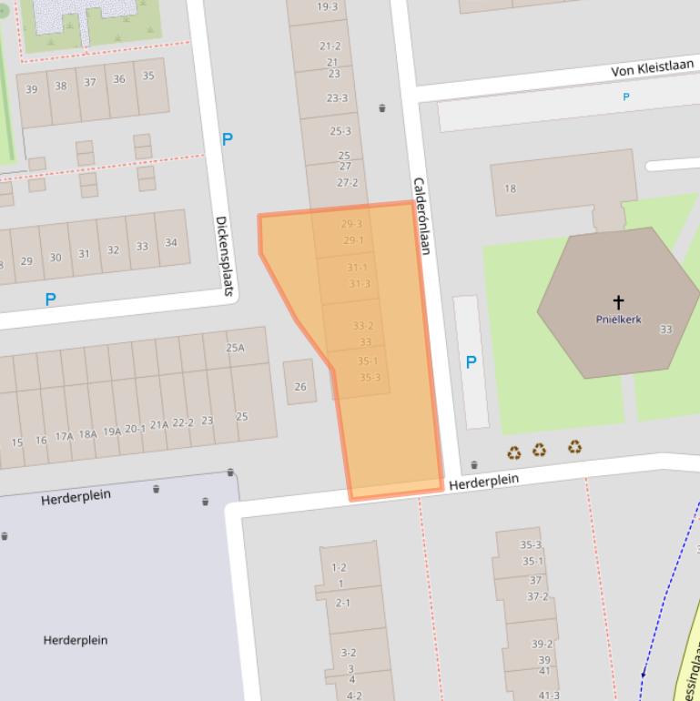 Kaart van postcodegebied 3533BE.