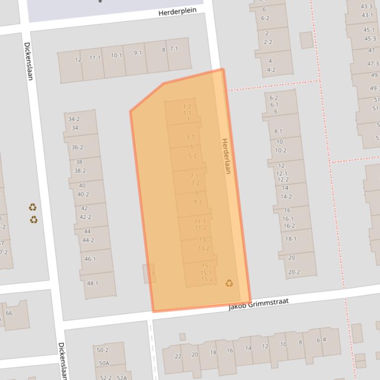 Kaart van postcodegebied 3533BH.