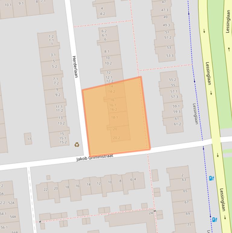 Kaart van postcodegebied 3533BK.