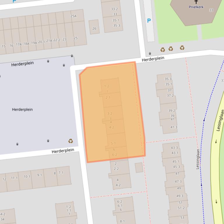 Kaart van postcodegebied 3533BL.