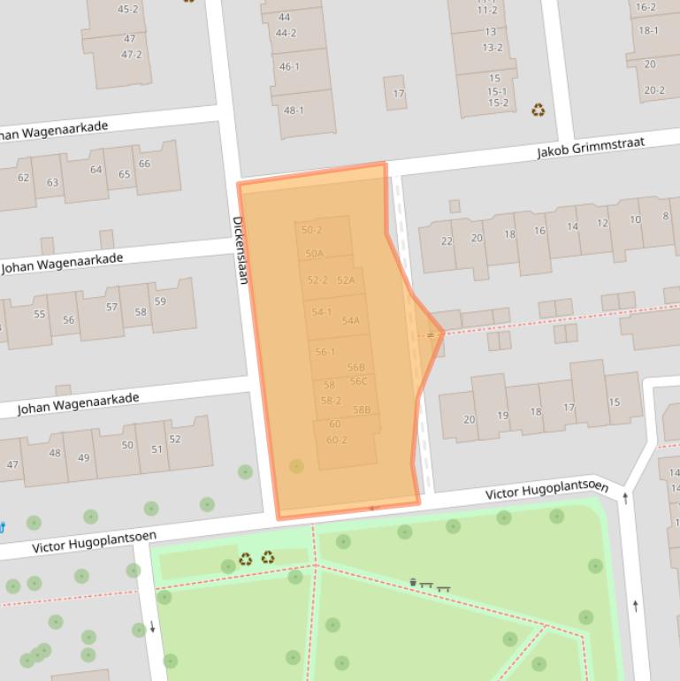 Kaart van postcodegebied 3533BZ.