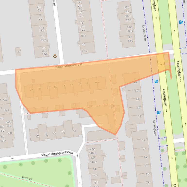 Kaart van postcodegebied 3533CA.