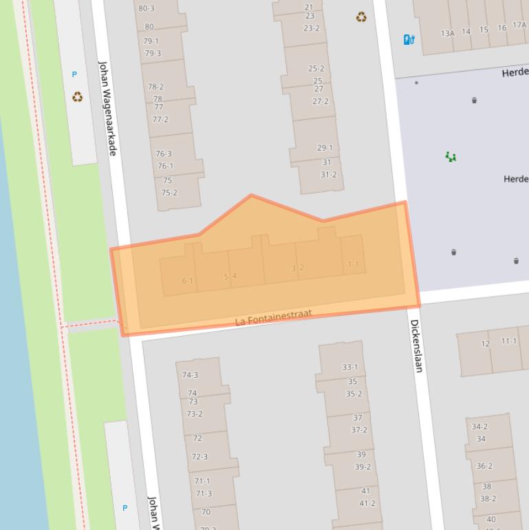 Kaart van postcodegebied 3533CB.