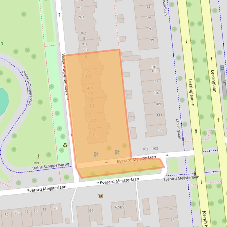 Kaart van postcodegebied 3533CD.