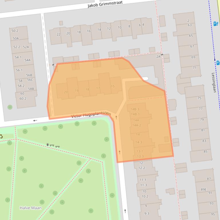 Kaart van postcodegebied 3533CG.
