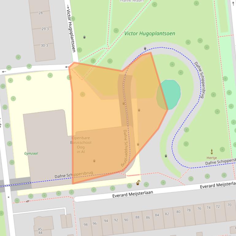 Kaart van postcodegebied 3533CJ.
