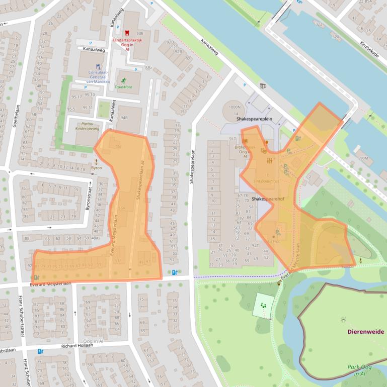 Kaart van postcodegebied 3533CK.
