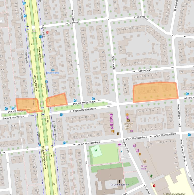 Kaart van postcodegebied 3533CL.