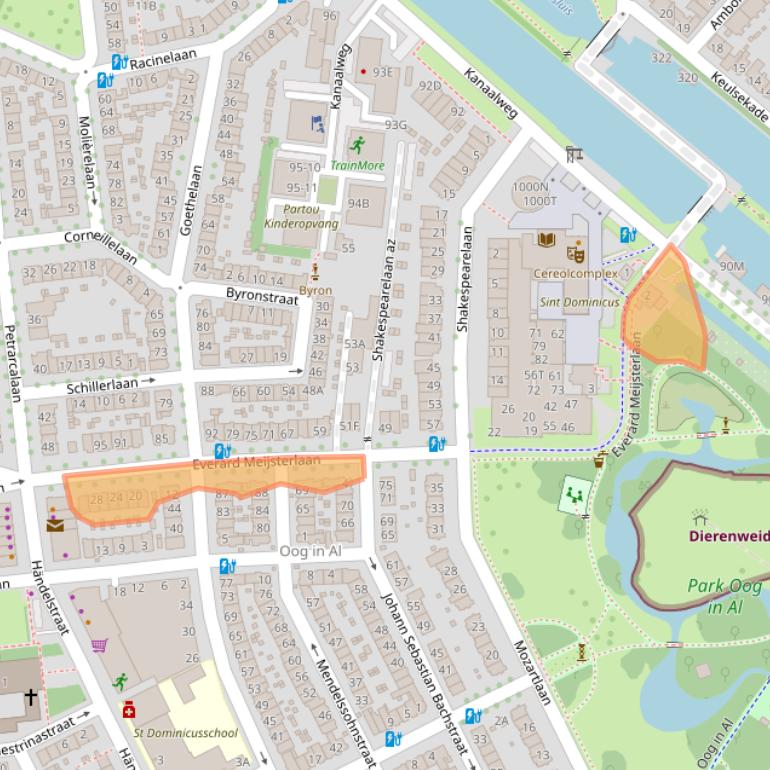 Kaart van postcodegebied 3533CM.