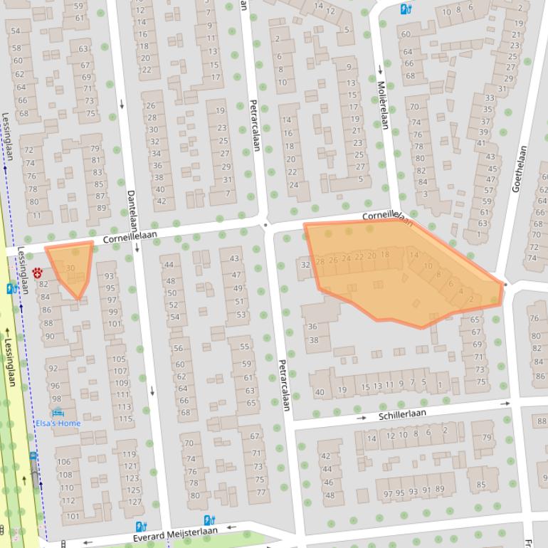 Kaart van postcodegebied 3533CW.