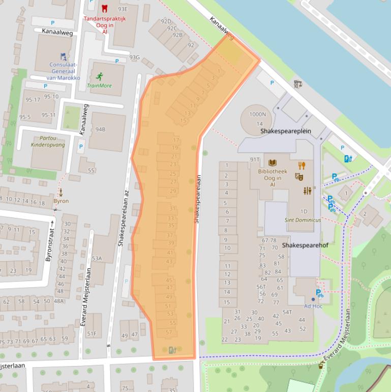 Kaart van postcodegebied 3533CX.