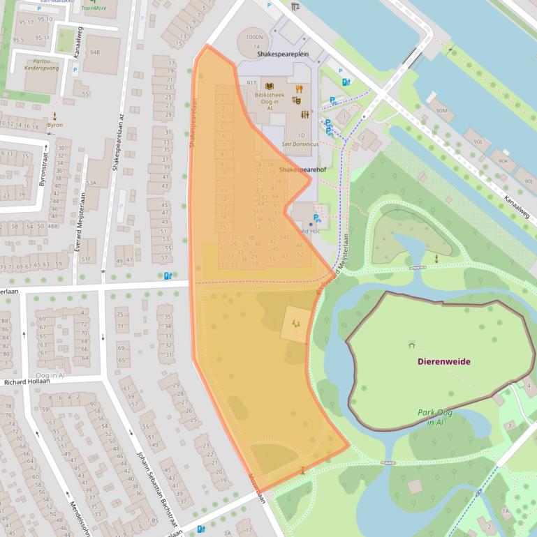 Kaart van postcodegebied 3533CZ.