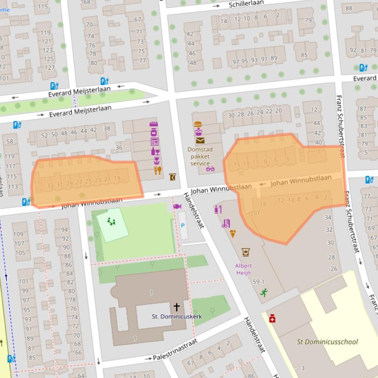 Kaart van postcodegebied 3533EA.