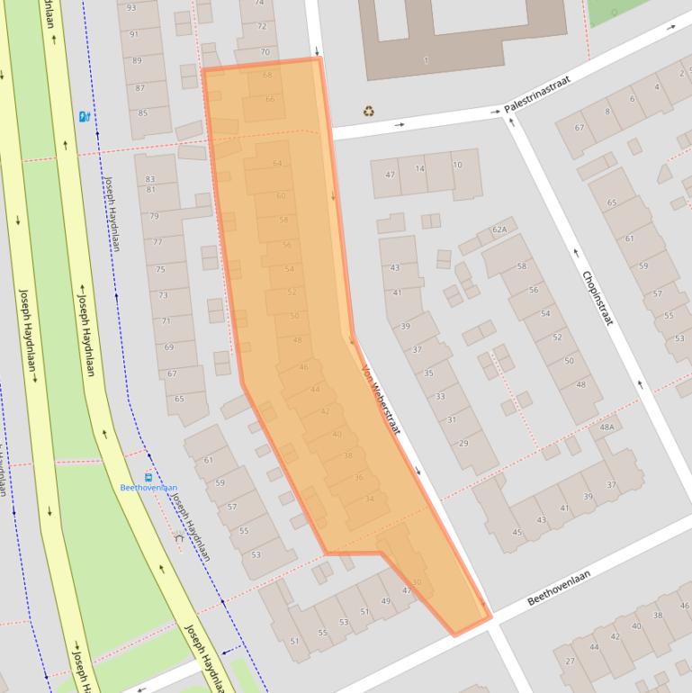 Kaart van postcodegebied 3533EE.