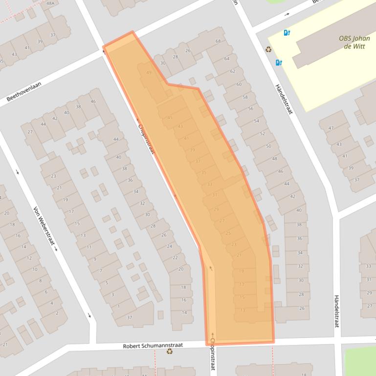 Kaart van postcodegebied 3533EK.