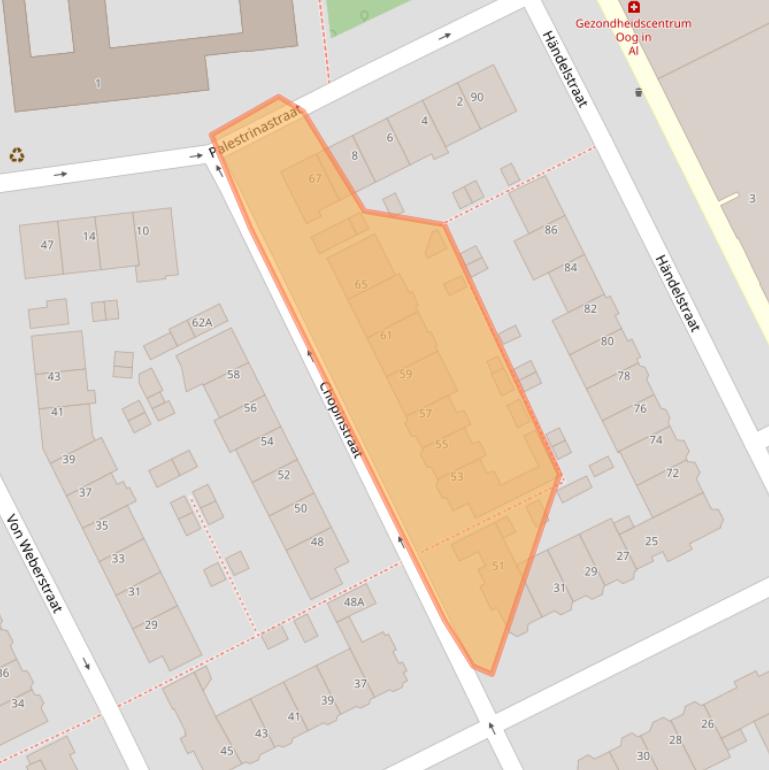 Kaart van postcodegebied 3533EL.