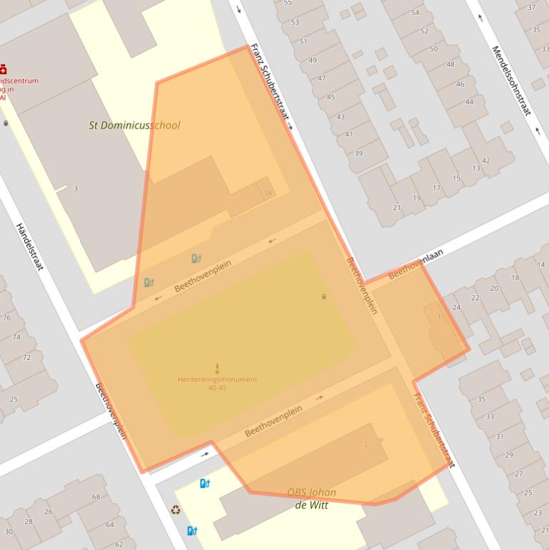 Kaart van postcodegebied 3533EW.