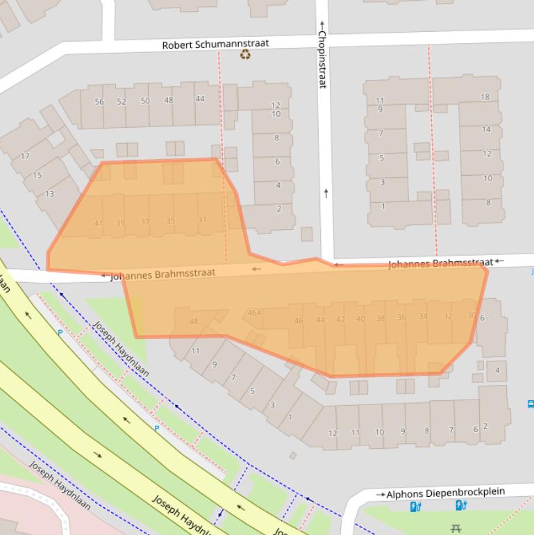 Kaart van postcodegebied 3533EX.