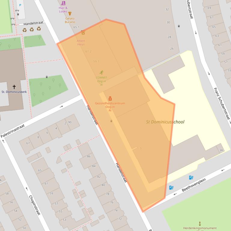 Kaart van postcodegebied 3533GH.