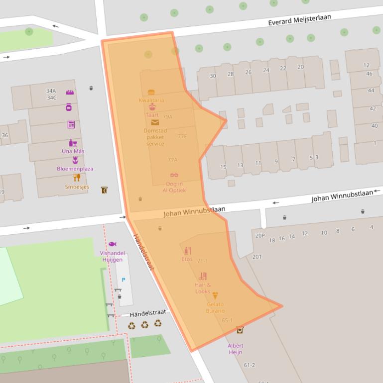 Kaart van postcodegebied 3533GJ.