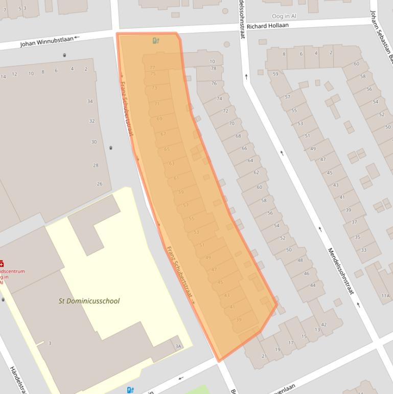 Kaart van postcodegebied 3533GT.