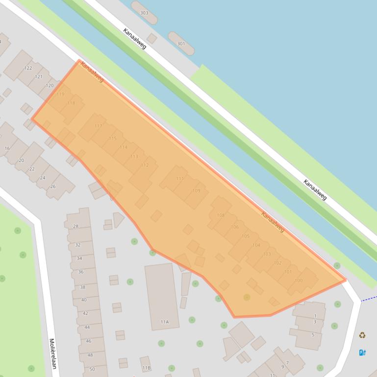 Kaart van postcodegebied 3533HJ.