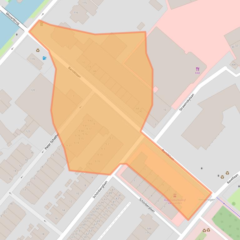 Kaart van postcodegebied 3533JA.