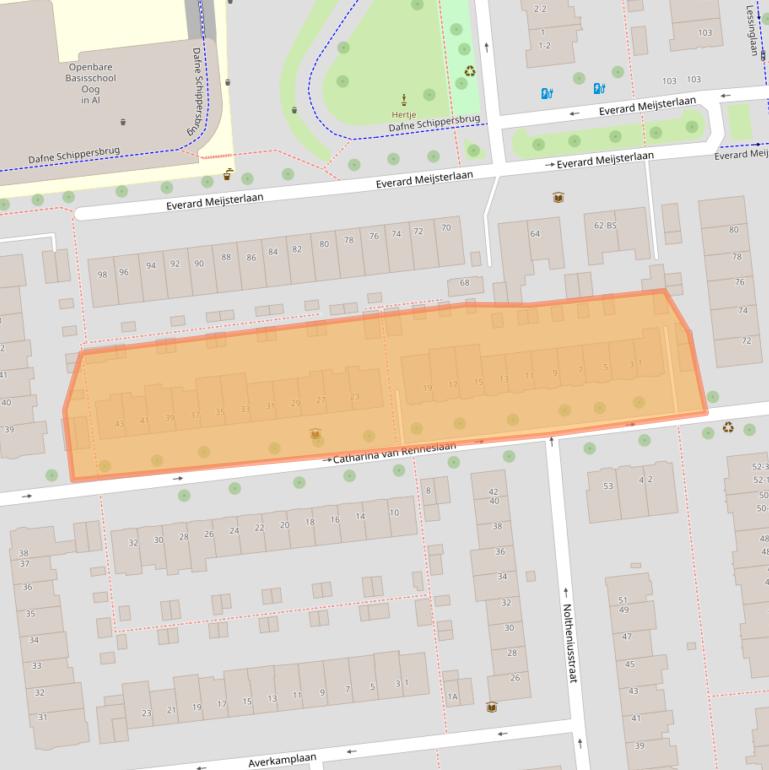 Kaart van postcodegebied 3533SB.