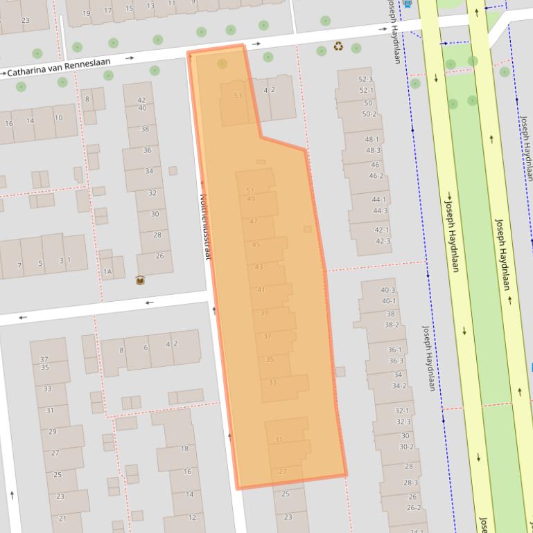 Kaart van postcodegebied 3533SG.