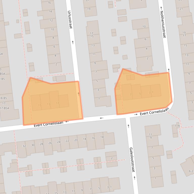 Kaart van postcodegebied 3533SP.