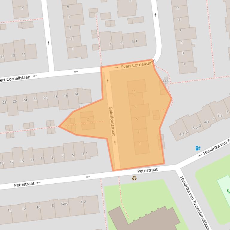 Kaart van postcodegebied 3533ST.