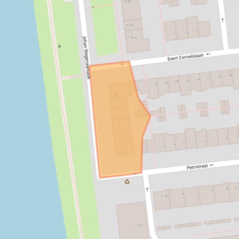 Kaart van postcodegebied 3533TB.