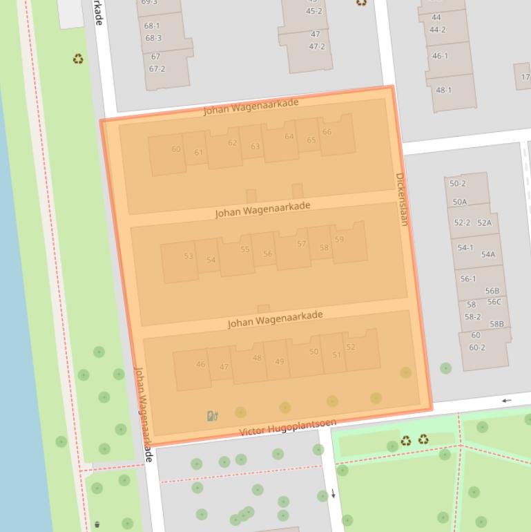 Kaart van postcodegebied 3533TG.