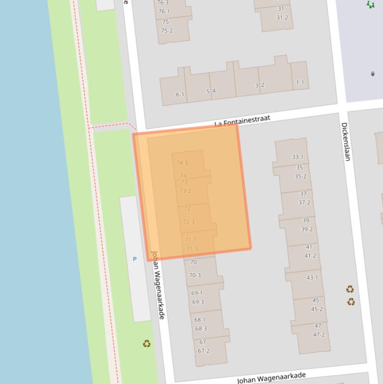 Kaart van postcodegebied 3533TJ.