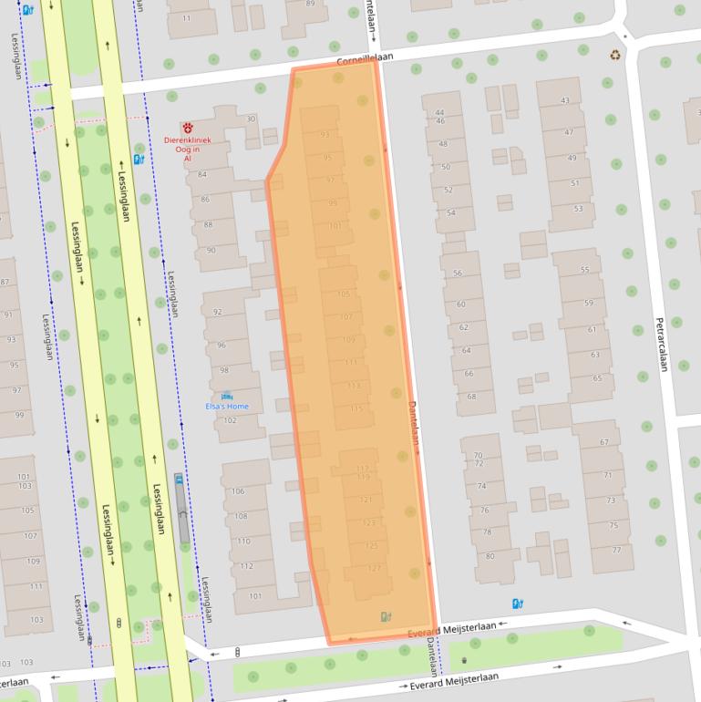 Kaart van postcodegebied 3533VC.