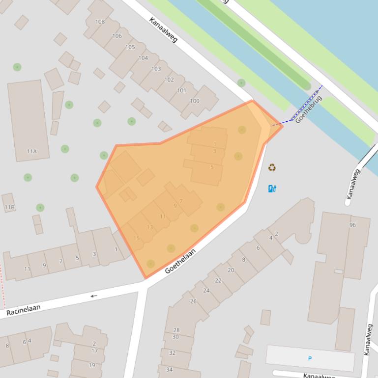 Kaart van postcodegebied 3533VN.