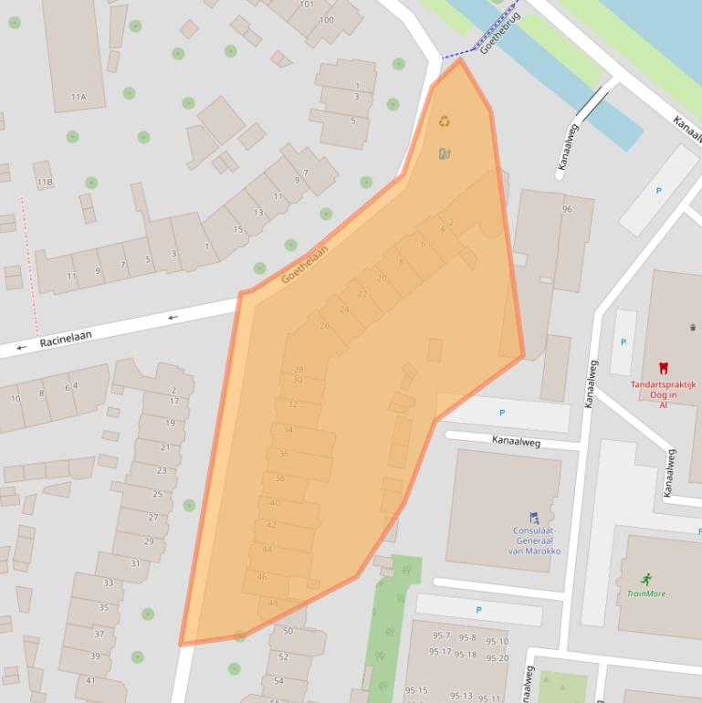 Kaart van postcodegebied 3533VS.