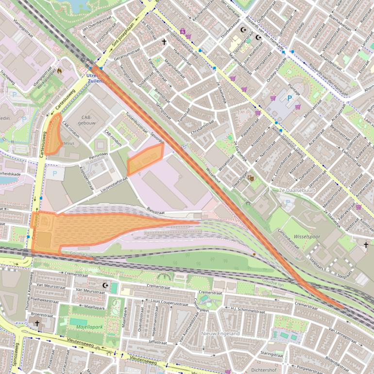 Kaart van postcodegebied 3534BD.