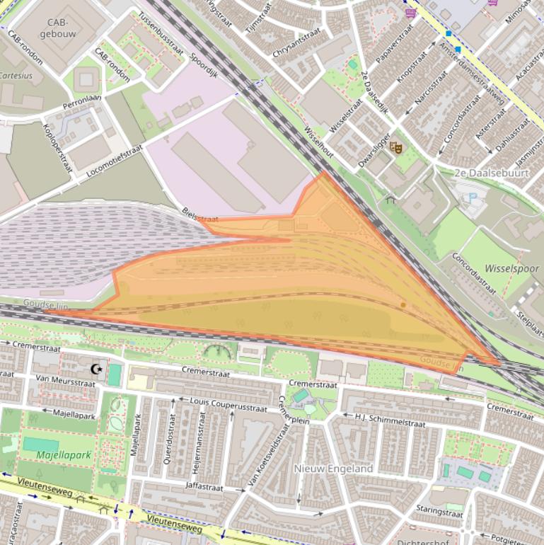 Kaart van postcodegebied 3534BL.