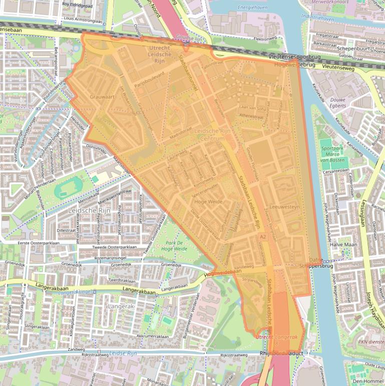 Kaart van postcodegebied 3541.