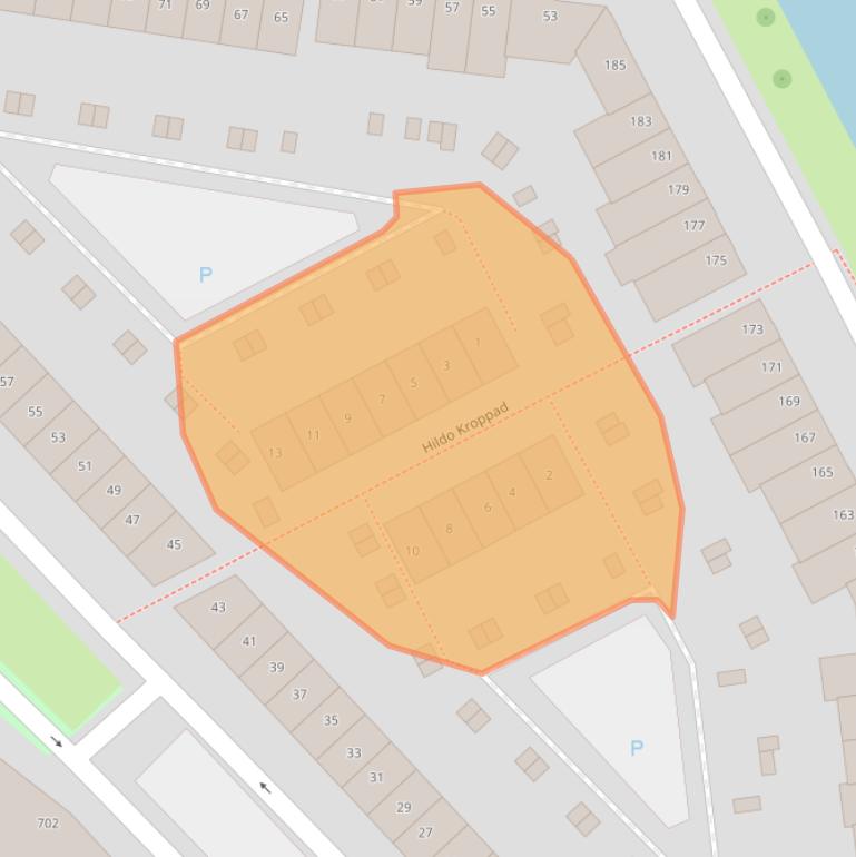 Kaart van postcodegebied 3541AC.