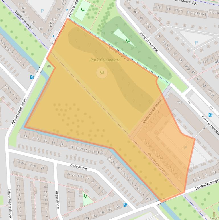 Kaart van postcodegebied 3541AN.
